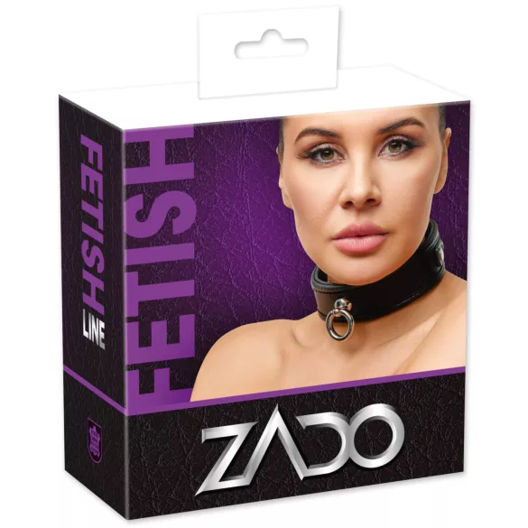 ZADO - collare in pelle - nero