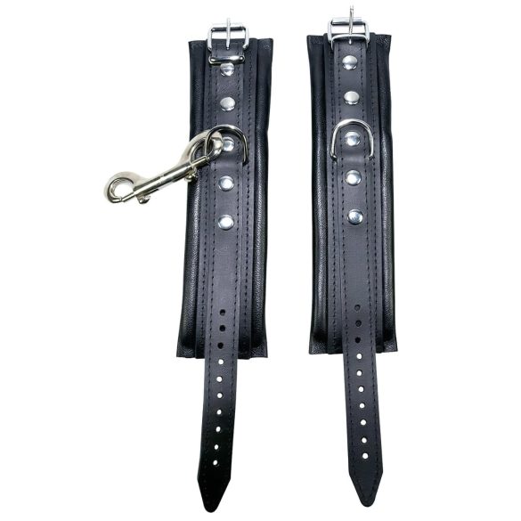 ZADO - manette polso in pelle con moschettone - nero