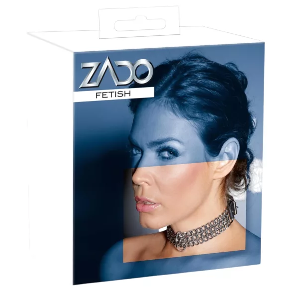 ZADO - collare con catena - metallo argentato
