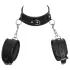 ZADO - collare in pelle con manette - nero
