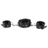 ZADO - collare in pelle con manette - nero