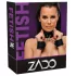 ZADO - collare in pelle con manette - nero