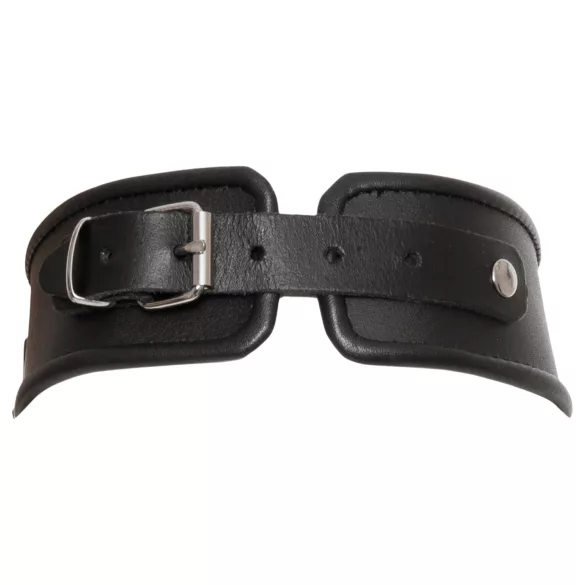 ZADO - collare in pelle con manette - nero