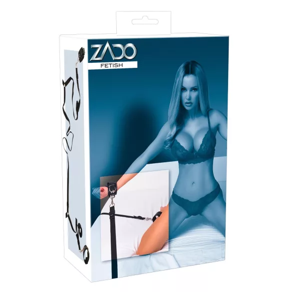 ZADO - set restrizioni letto in pelle nera