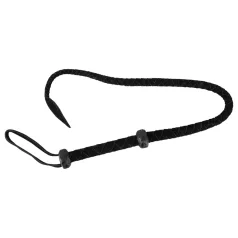   ZADO - frusta disciplinare con coda di cavallo - ecopelle nera
