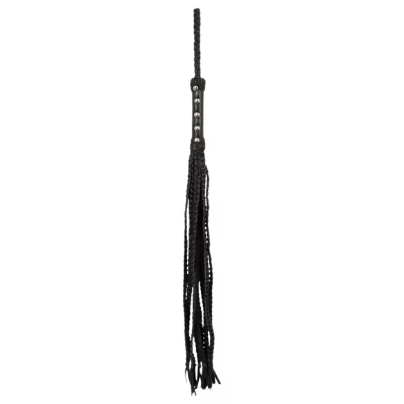 ZADO - Frusta intrecciata in pelle a 9 fili (nero)