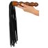 ZADO - Frusta in pelle con manico dildo in legno (nero-marrone)