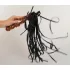 ZADO - frusta in pelle con manico dildo in legno - nero marrone