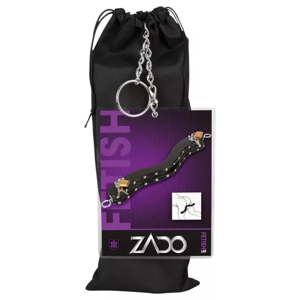 ZADO - gogna per testicoli in pelle (nera)