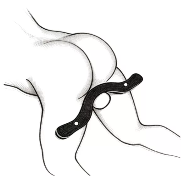 ZADO - gogna per testicoli in pelle (nera)