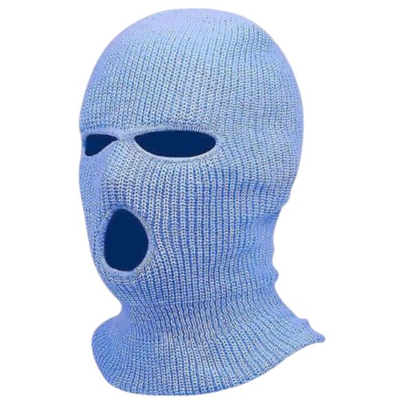 Balaclava - maschera a maglia 3 fori bocca - blu