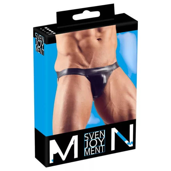 Svenjoyment - jockstrap uomo lucido - nero - XXL