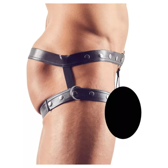 Svenjoyment - harness uomo con anello pene - nero M/L