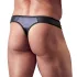 Svenjoyment - tanga uomo lucido con strass e zip - nero