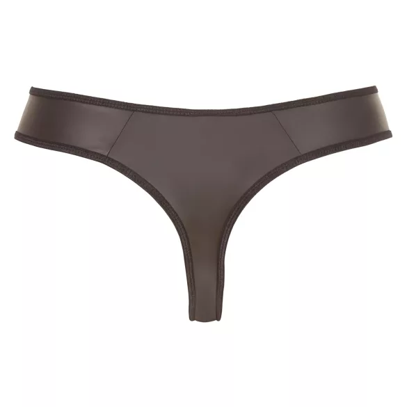 Svenjoyment - tanga uomo lucido con strass e zip - nero