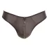 Svenjoyment - tanga uomo lucido con strass e zip - nero - 2XL