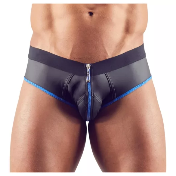 Svenjoyment - slip jockstrap aperto - nero/blu - L