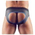 Svenjoyment - slip jockstrap aperto - nero/blu - XL
