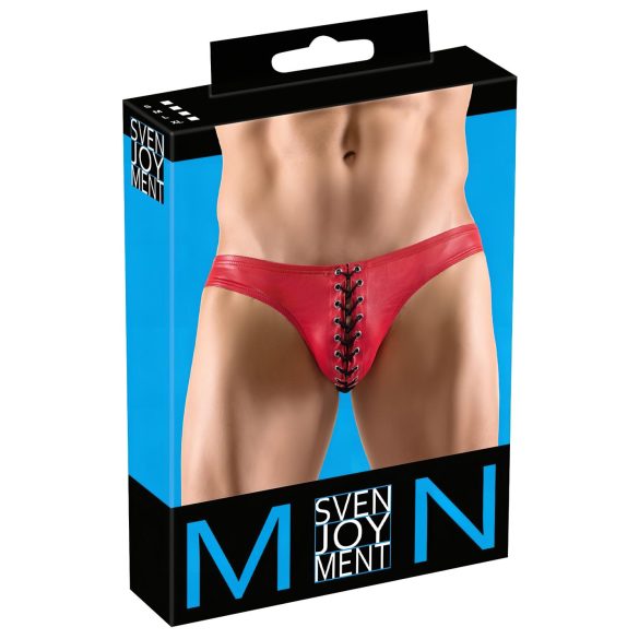 Svenjoyment - Slip da Uomo Nero con Lacci (Rosso)