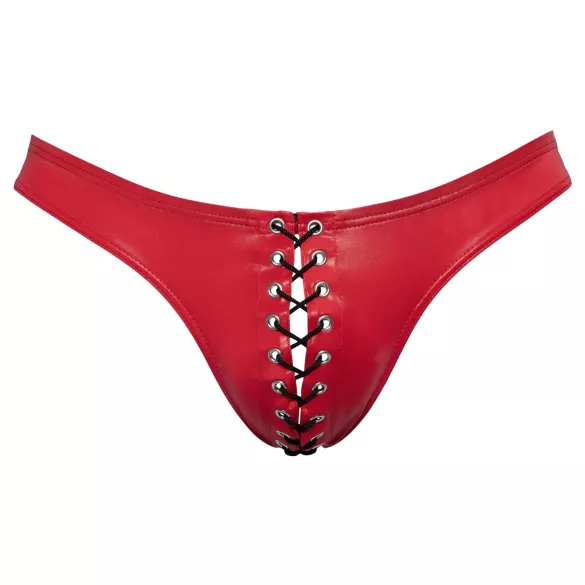 Svenjoyment - slip uomo nero con lacci - rosso - M