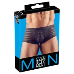 Boxer trasparente a righe - nero