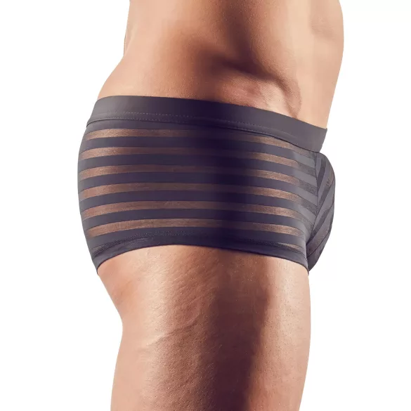 Boxer trasparente a righe - nero - M