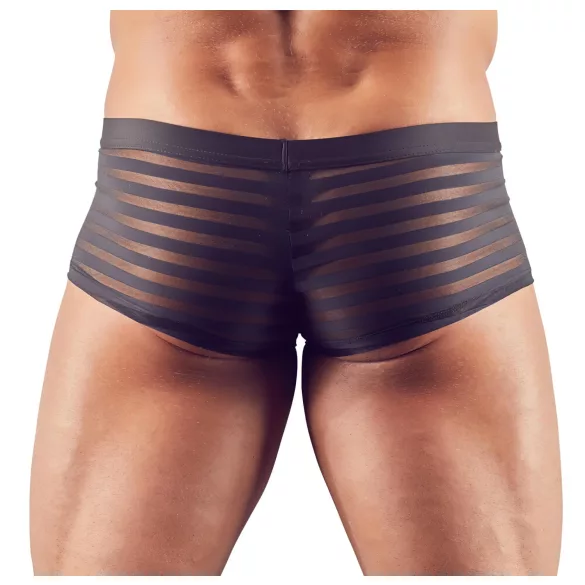 Boxer trasparente a righe - nero - M