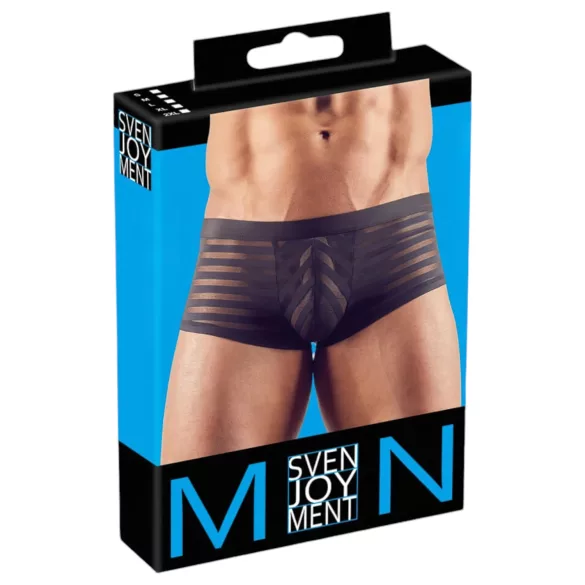 Boxer trasparente a righe - nero - XL
