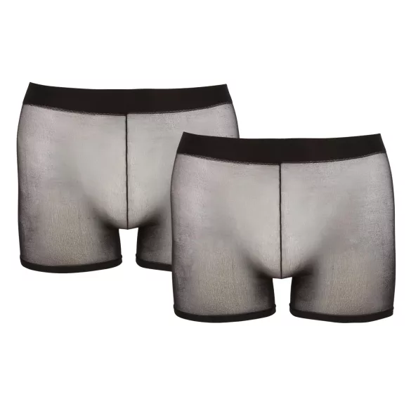 Svenjoyment - Set di boxer trasparenti neri a 2 pezzi (S-L)