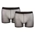 Svenjoyment - Set di boxer trasparenti neri a 2 pezzi (S-L)