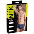 NEK - boxer uomo trasparente con lacci - inserto rete nera - blu