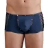 NEK - boxer uomo trasparente con lacci - inserto rete nera - blu