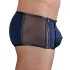 NEK - boxer uomo trasparente con lacci - inserto rete nera - blu