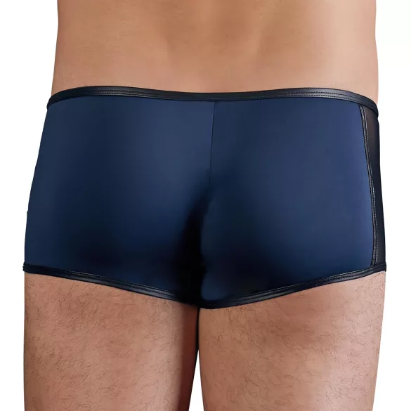 NEK - boxer uomo trasparente con lacci - inserto rete nera - blu