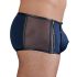 NEK - boxer uomo trasparente con lacci - inserto rete nera - blu - M