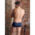 NEK - boxer uomo trasparente con lacci - inserto rete nera - blu - M