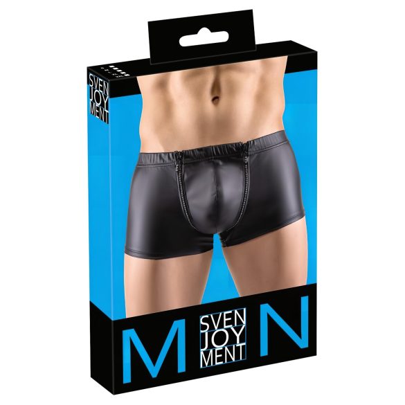 Svenjoyment - boxer opaco con cerniera e strass (nero) - M