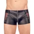 Svenjoyment - boxer da uomo lucido con cerniera (nero) - L