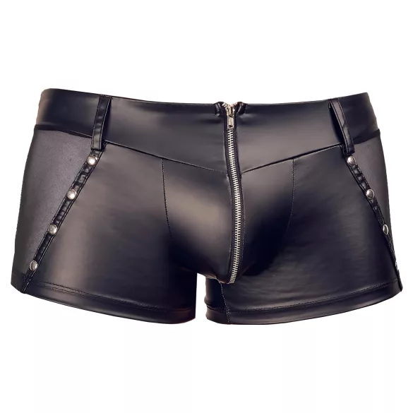 Svenjoyment - boxer da uomo lucido con cerniera (nero) - L
