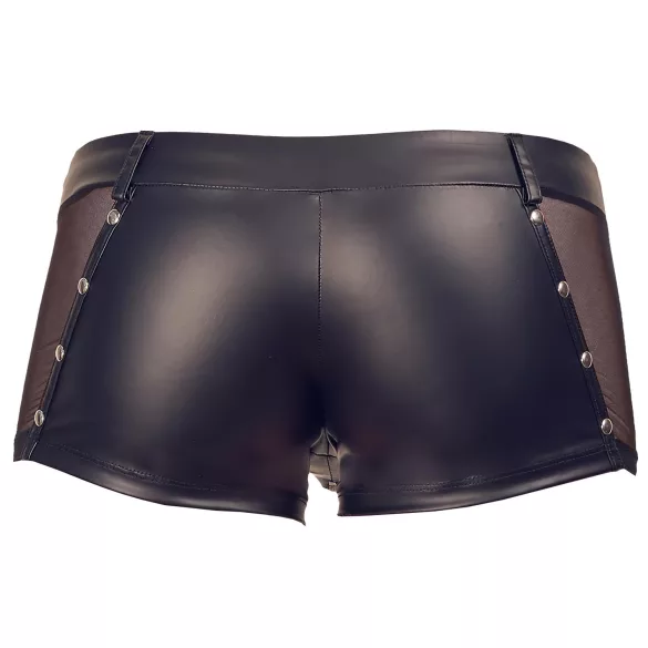 Svenjoyment - boxer da uomo lucido con cerniera (nero) - L