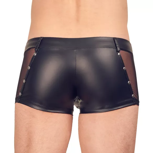 Svenjoyment - boxer da uomo lucido con cerniera (nero) - XL