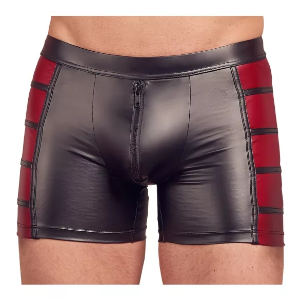 NEK - boxer uomo con inserti laterali rossi e zip - nero - M