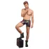 NEK - boxer uomo con inserti laterali rossi e zip - nero - M