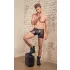 NEK - boxer uomo con inserti laterali rossi e zip - nero - L