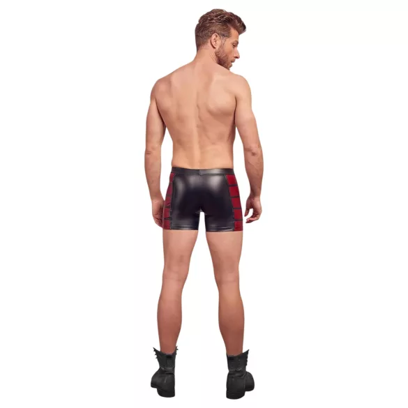 NEK - boxer uomo con inserti laterali rossi e zip - nero - L