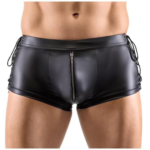 Svenjoyment - boxer uomo opaco con lacci laterali - nero - XL