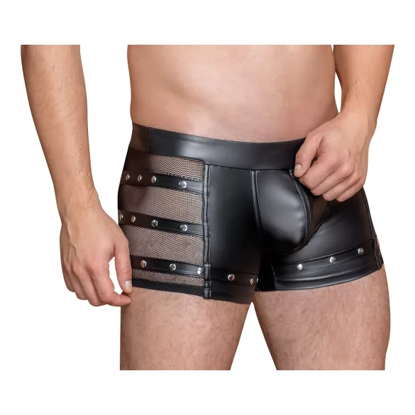 NEK - boxer uomo borchiato con cerniera - nero - L