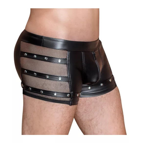 NEK - boxer uomo borchiato con cerniera - nero - L