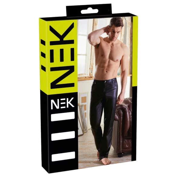 NEK - pantaloni effetto lucido - nero