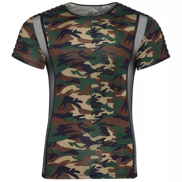 NEK - t-shirt mimetico da uomo (verde-marrone) - 2XL